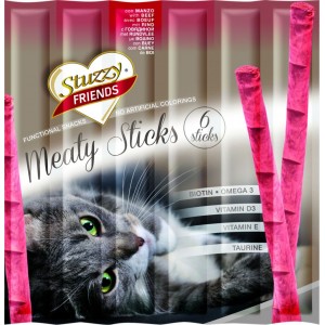 STUZZY FRIENDS CAT MEATY STICKS AL MANZO X6